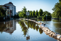 Sandsack Barriere Elbuferstraße Buckau